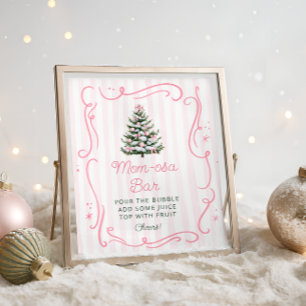 Poster Barre à Mom-osa pour Baby Shower sur le thème de l
