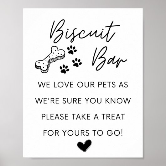 Poster Barre biscuit pour chien | Connexion Mariage | Fav (Devant)