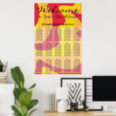 Poster Barre BM & Bat mitzvah Glittery Swirl Seim Chart (Bureau à domicile)