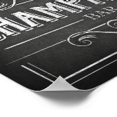 Poster BARRE CHAMPAGNE Style Chalk Signe Imprimer (Coin)