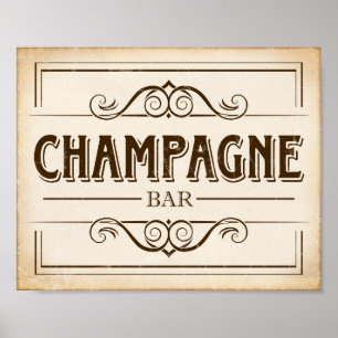 Poster BARRE CHAMPAGNE vintage