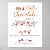 Poster Barre Chocolat Chaud Menu Mariage (Devant)