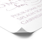 Poster Barre de Baby shower de Fleur sauvage de printemps (Coin)