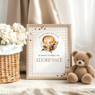 Poster Barre de Baby Shower sur le thème des grains de ca