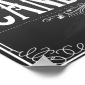 Poster Barre de bonbons Chalkboard Imprimer pour mariage  (Coin)