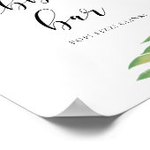 Poster Barre de bulle feuille vert aquarelle signe mariag (Coin)