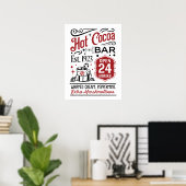 Poster Barre de cacao chaud mot art Noël (Bureau à domicile)