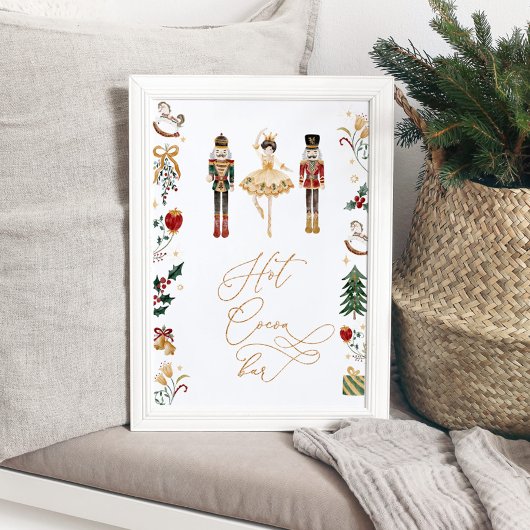 Poster Barre de cacao chaud noisette sucre prune fée anni