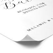 Poster Barre de charge Script et monogramme minimal éléga (Coin)