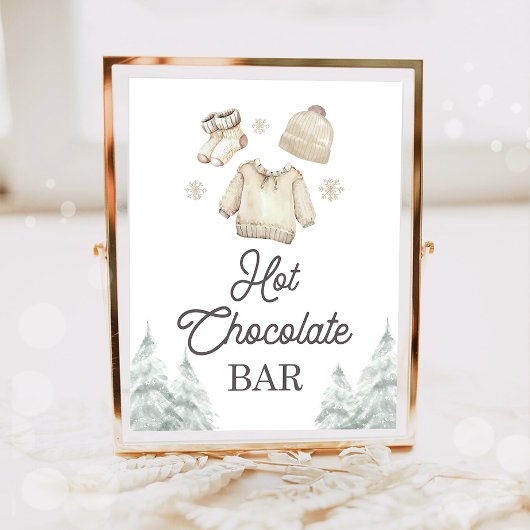 Poster Barre de Chocolat Chaud Baby Il Fait Froid Dehors