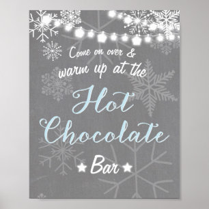 Poster Barre de chocolat chaud Signal Blue Boy flocons de