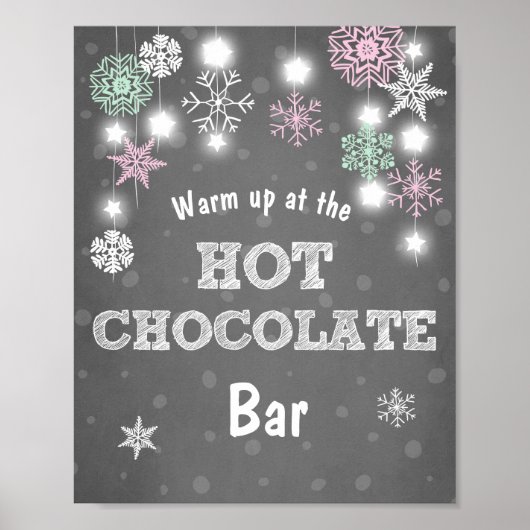 Poster Barre de chocolat chaud Signaler Flammes de neige  (Devant)