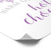 Poster Barre de Chocolat Chaud Winter Onederland Violet (Coin)