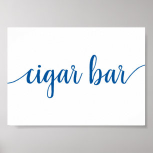 Poster Barre de cigares simple   French Blue Any Event Si
