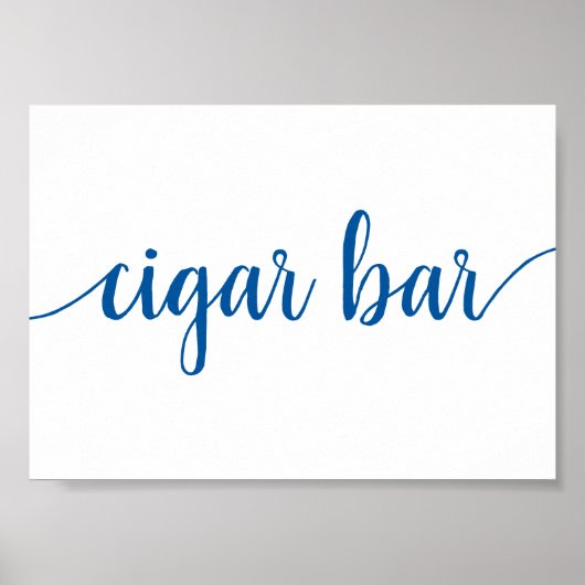 Poster Barre de cigares simple | French Blue Any Event Si (Devant)