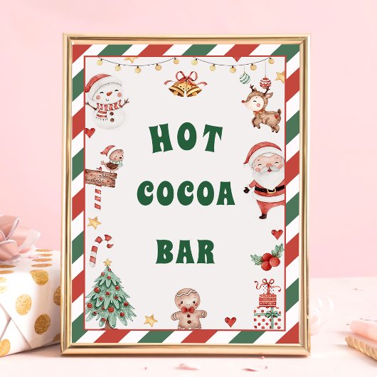 Poster Barre de Coco Hot Père Noël Panneau de la table de