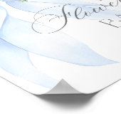 Poster Barre de fleurs à ruban bleu Fleurs en fleurs (Coin)