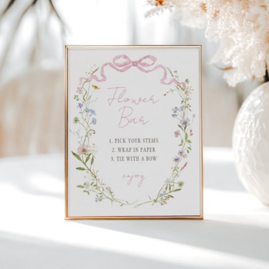 Poster Barre de fleurs de bois de printemps