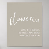 Poster Barre de fleurs de Fête des mariées de script mini (Devant)
