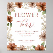 Poster Barre de fleurs de terre cuite (Devant)