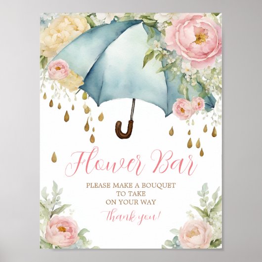 Poster Barre de fleurs Douches d'avril Apporter mai panne (Devant)