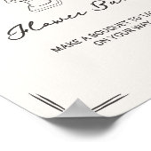 Poster Barre de fleurs d'urne florale tirée à la main (Coin)