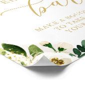 Poster Barre de fleurs Fête des mariées Florale blanche e (Coin)