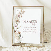 Poster Barre de fleurs Fleur sauvage aquarelle