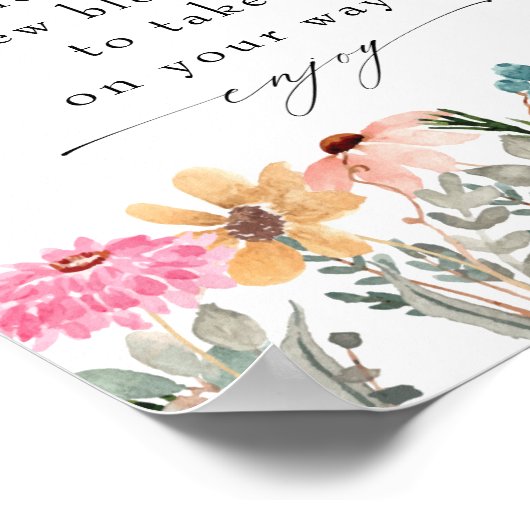 Poster Barre de fleurs ou de fleurs fleurs sauvages (Coin)