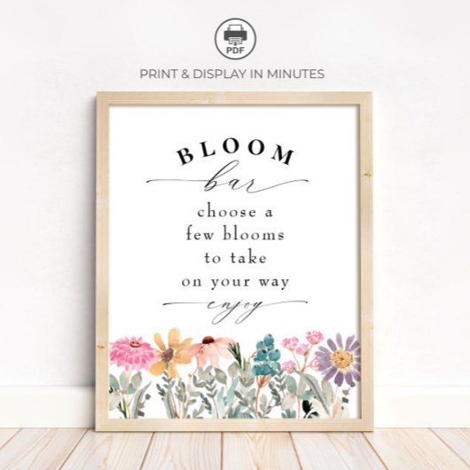 Poster Barre de fleurs ou de fleurs fleurs sauvages