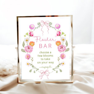 Poster Barre de fleurs ou de fleurs fleurs sauvages