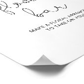 Poster Barre de fleurs rose pastel floral (Coin)