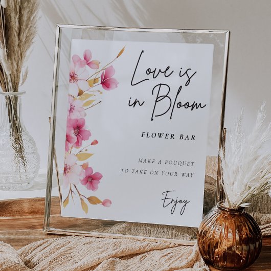 Poster Barre de fleurs Signer l'amour dans la Fête des ma