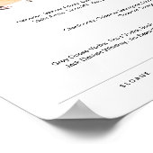 Poster Barre de Mariage HARLOW Menu, Signature Boire Sign (Coin)