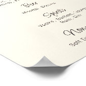 Poster Barre de Mariage manuscrite irrégulière (Coin)