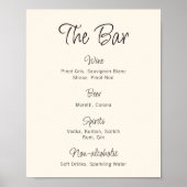 Poster Barre de Mariage manuscrite irrégulière (Devant)