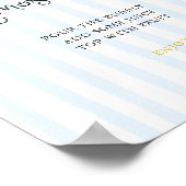 Poster Barre de Mimosa striée au citron tiré à la main (Coin)