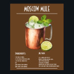 Poster Barre de recettes classique de moscovite Mule<br><div class="desc">Découvrez les saveurs farfelues d'une Mule moscovite classique avec cette recette facile à suivre. Fabriqué avec de la vodka, du jus de citron vert frais et de la bière de gingembre épicée, ce cocktail emblématique est à la fois rafraîchissant et satisfaisant. Servi dans une tasse en cuivre et garnie de...</div>