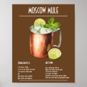Poster Barre de recettes classique de moscovite Mule (Devant)
