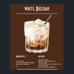 Poster Barre de recettes russe blanche crémeuse<br><div class="desc">Offrez-vous la douceur veloutée d'un Russe blanc classique avec cette recette simple mais luxueuse. Fabriqué avec de la vodka, de la liqueur de café et une riche crème épaisse, ce cocktail emblématique est un régal décadent pour toutes les occasions. Servez sur la glace et savourez la bonté crémeuse de cette...</div>