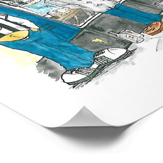 Poster barre de roses (Coin)