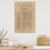 Poster Barre de sièges pour Mariage rustique floral (Cuisine)