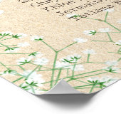 Poster Barre de sièges pour Mariage rustique floral (Coin)