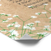 Poster Barre de sièges pour Mariage rustique floral (Coin)