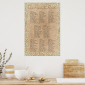 Poster Barre de sièges pour Mariage rustique floral (Cuisine)