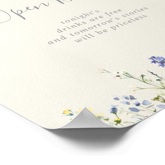 Poster Barre d'ouverture du Mariage de Fleur sauvage mult (Coin)