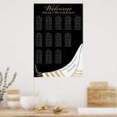 Poster Barre d'un Bat mitzvah Gold Black Tallit (Cuisine)