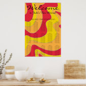 Poster Barre et Bat mitzvah Argent Vagues de siège (Cuisine)