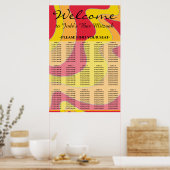 Poster Barre et Bat mitzvah Diagramme de sièges (Cuisine)