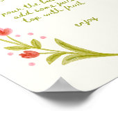 Poster Barre Maman-Osa Flore Dessinée À La Main (Coin)